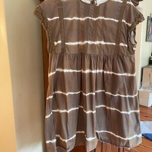 Corey Lynn Calter Tan and Cream Dress